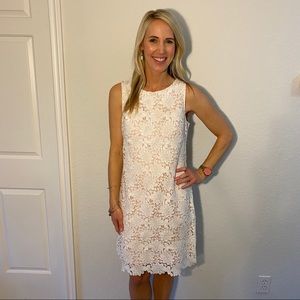 White lace sheath dress